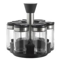 SH-SB-JS-BLK-Set6 Набор из 6 банок для специй с подставкой Smart Solutions, серия SCENTED JAR