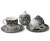 10-0404 Чайная пара: чашка 240мл с блюдцем 15.8см, Claytan, декор ROME GREY 10-0404 Чайная пара: чашка 240мл с блюдцем 15.8см, Claytan, декор ROME GREY