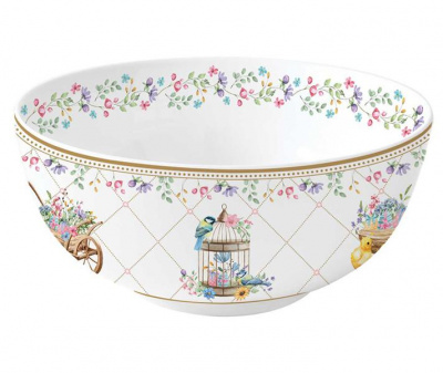 EL-R1191/SPBL Салатник 15 см, 600 мл, Easy Life, Spring Bloom, декор пасхальный Кролики и цыплята