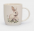 ANLAF-MJ25-08264 Кружка, 360 мл, фарфор N, белая, Кролик в цветах, Bunny