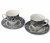 10-0404 Чайная пара: чашка 240мл с блюдцем 15.8см, Claytan, декор ROME GREY 10-0404 Чайная пара: чашка 240мл с блюдцем 15.8см, Claytan, декор ROME GREY