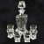 2k9/99999/99а44/117  Набор для ликера Quadro: графин 500мл + 6 стопок 55мл Crystalite Bohemia