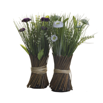 8J-12AK0003 Цветок искусственный 30 см Букет маргариток белых Garda Decor