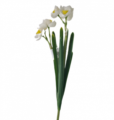 90893 Искусственный цветок 30см, AltFlowers, декор "Нарциссы", силикон, микс