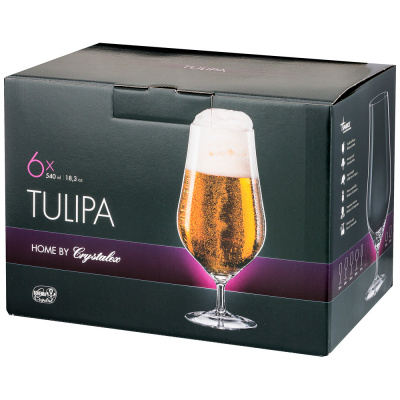 674-766  Фужеры для пива 540  "TULIPA" 6 штук