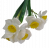 90893 Искусственный цветок 30см, AltFlowers, декор "Нарциссы", силикон, микс 90893 Искусственный цветок 30см, AltFlowers, декор "Нарциссы", силикон, микс
