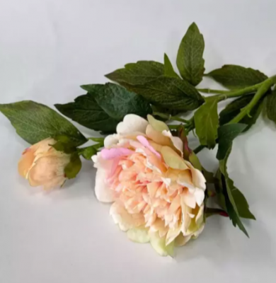 90719 Цветок искусственный 65см, Пионы с бутоном, латекс, микс 