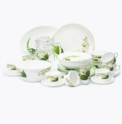 P0328 Сервиз обеденный на 6 персон 46 предметов LUMINARC, серия DIWALI WHITE ORCHID 