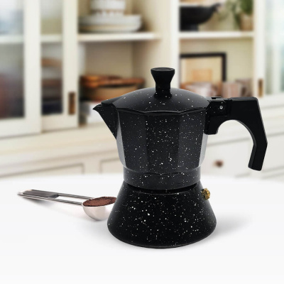 MR-1667-9 Кофеварка гейзерная 450мл "Espresso Moka" алюминий Maestro Индукционное дно
