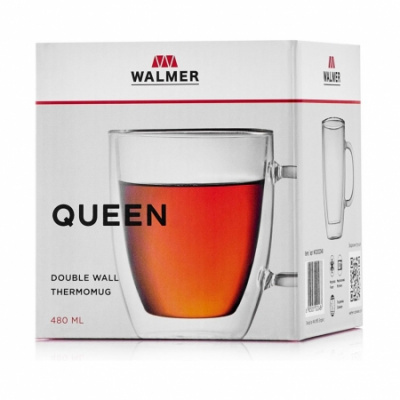 02002048  Термокружка Queen 0,48л двойные стенки WALMER